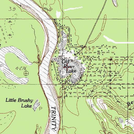 Topographic Map of Old River Lake, TX