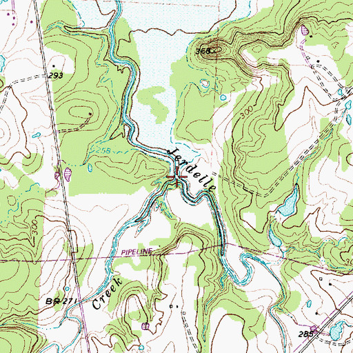 Topographic Map of Old Rocky Creek, TX