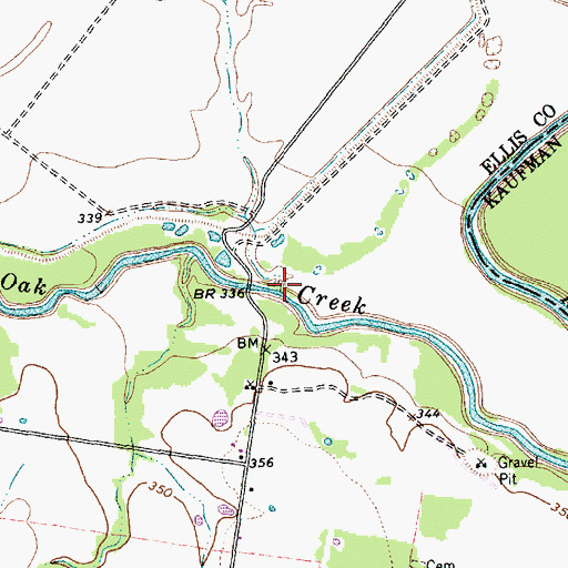 Topographic Map of Old Tenmile Creek, TX