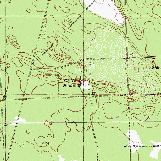 Topographic Map of Old Well Windmill, TX