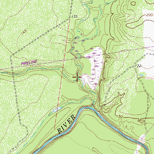 Topographic Map of Olds Slough, TX