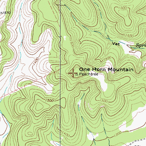 Topographic Map of One Horn Mountain, TX