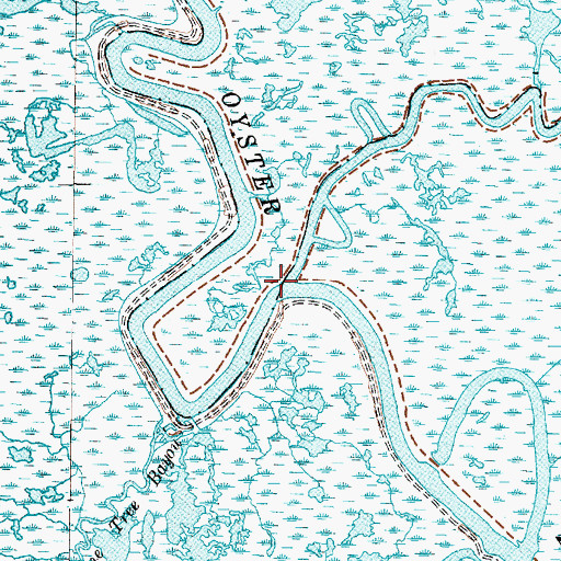 Topographic Map of Onion Bayou, TX