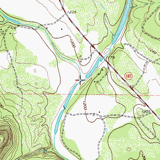 Topographic Map of Onion Creek, TX