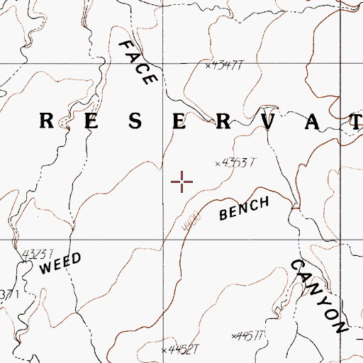 Topographic Map of Weed Bench, AZ