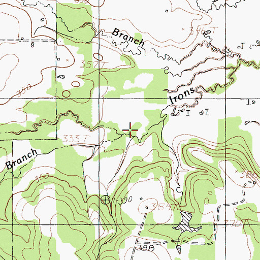 Topographic Map of Osburn Branch, TX