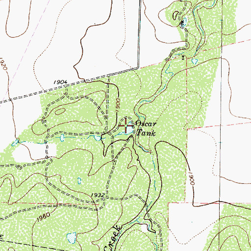 Topographic Map of Oscar Tank, TX
