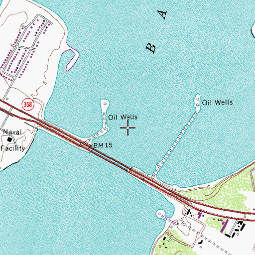 Topographic Map of Oso Bay, TX
