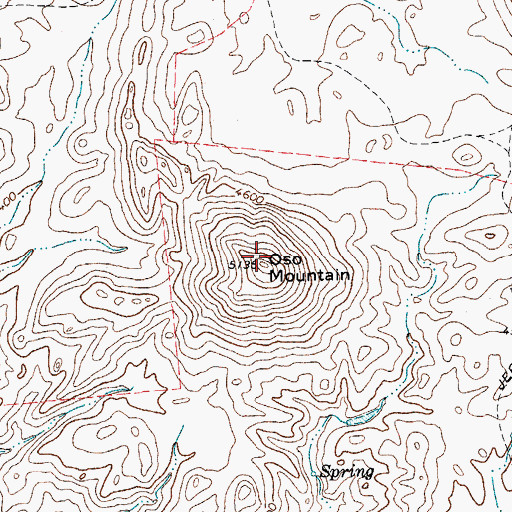 Topographic Map of Oso Mountain, TX