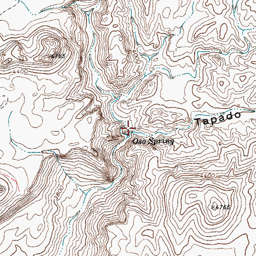 Topographic Map of Oso Spring, TX