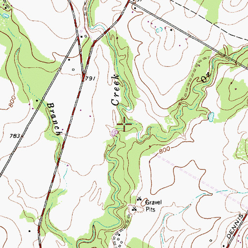 Topographic Map of Ox Mill Creek, TX