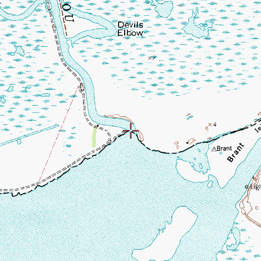 Topographic Map of Oyster Bayou, TX