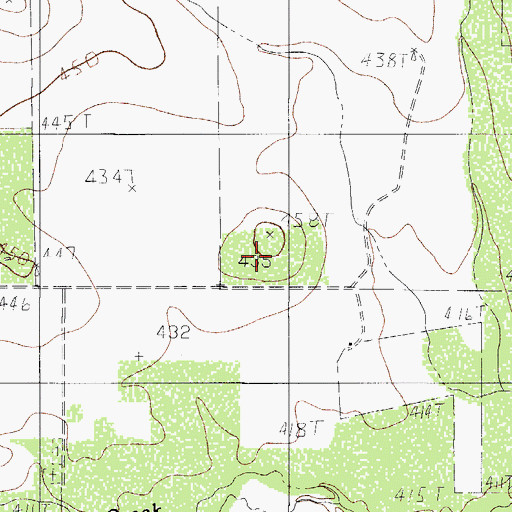 Topographic Map of P S Connell, TX
