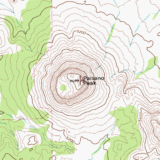 Topographic Map of Paisano Peak, TX