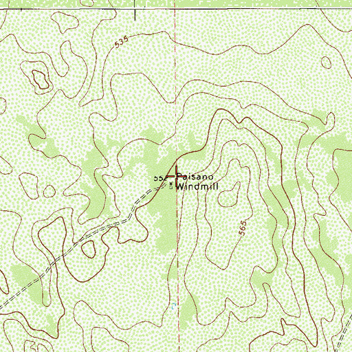 Topographic Map of Paisano Windmill, TX