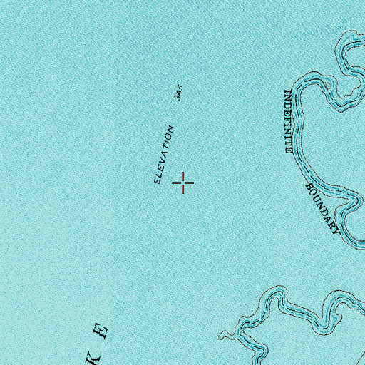 Topographic Map of Lake Palestine, TX