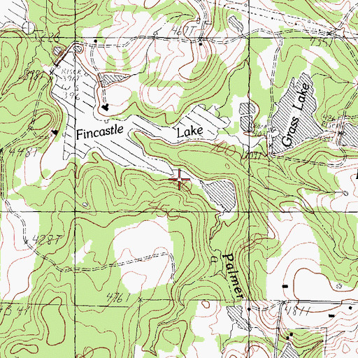 Topographic Map of Palmer Branch, TX