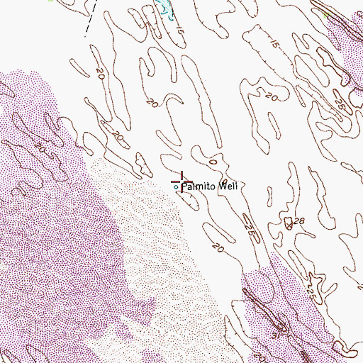Topographic Map of Palmito Well, TX