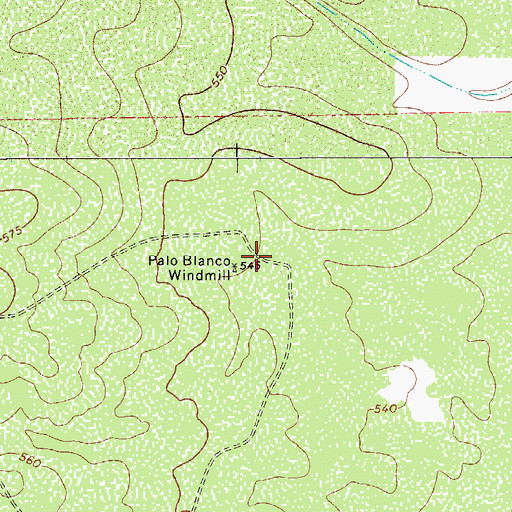 Topographic Map of Palo Blanco Windmill, TX