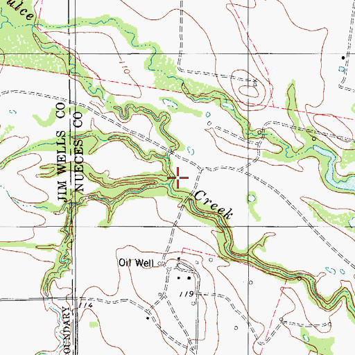 Topographic Map of Palo Hueco Creek, TX