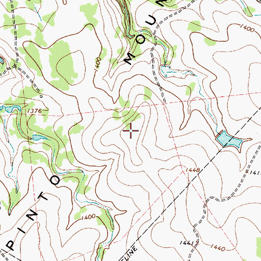 Topographic Map of Palo Pinto Mountains, TX