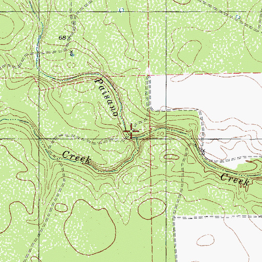 Topographic Map of Palobla Creek, TX