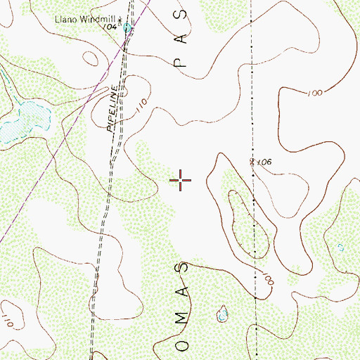 Topographic Map of Palomas Pasture, TX