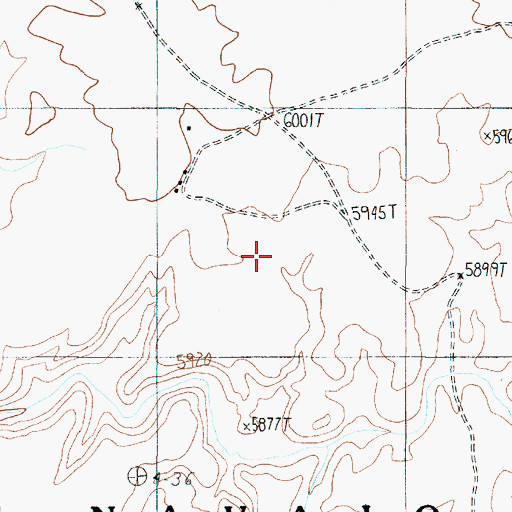 Topographic Map of Weed Reservoir, AZ