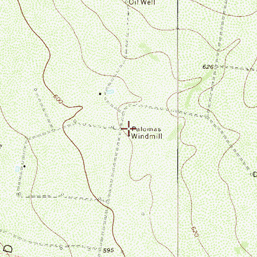 Topographic Map of Palomas Windmill, TX