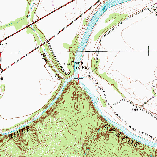 Topographic Map of Paluxy River, TX