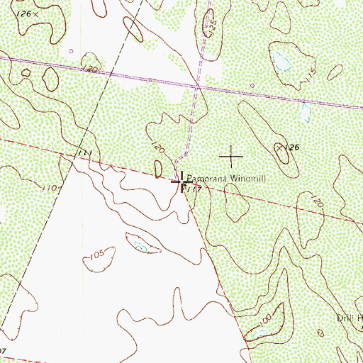 Topographic Map of Pamorana Windmill, TX