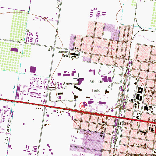 Topographic Map of University of Texas Rio Grande Valley, TX
