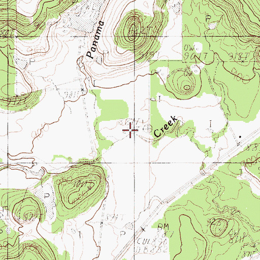 Topographic Map of Panama Creek, TX