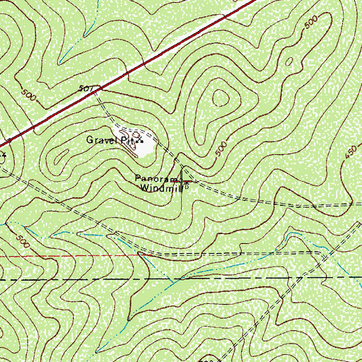 Topographic Map of Panorama Windmill, TX