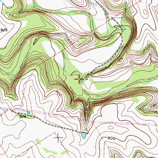 Topographic Map of Panter Branch, TX
