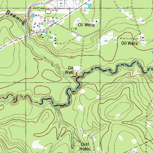 Topographic Map of Panther Branch, TX