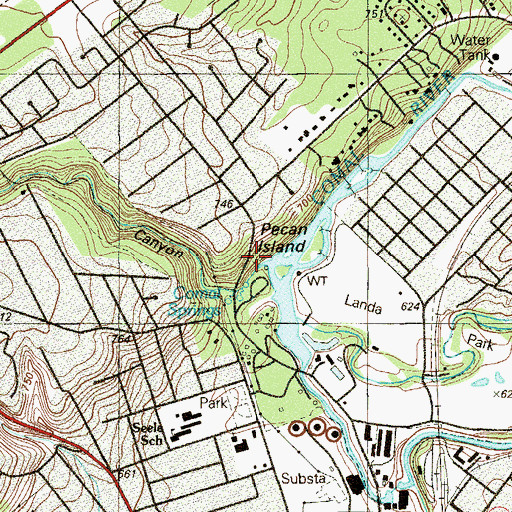 Topographic Map of Panther Canyon, TX