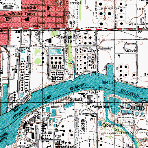 Topographic Map of Panther Creek, TX