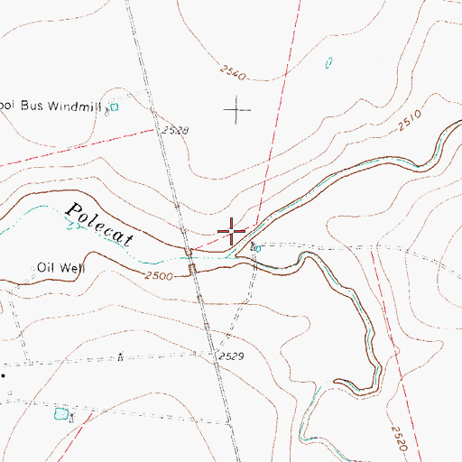 Topographic Map of Panther Creek, TX