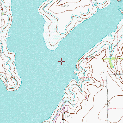 Topographic Map of Panther Creek, TX