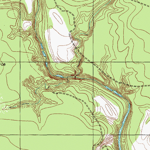 Topographic Map of Panther Hollow, TX