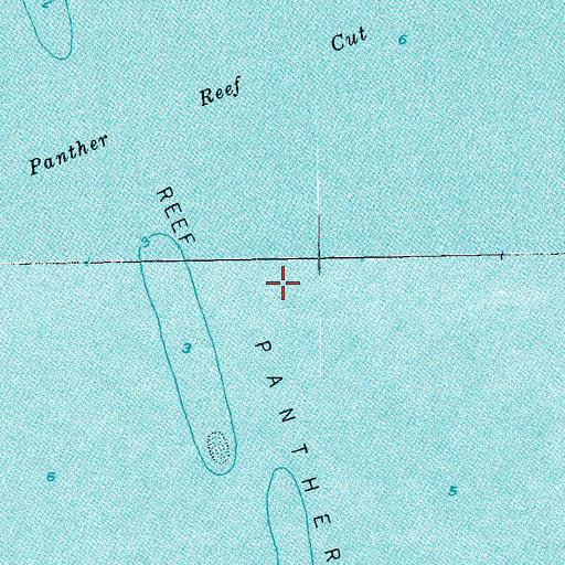 Topographic Map of Panther Reef, TX