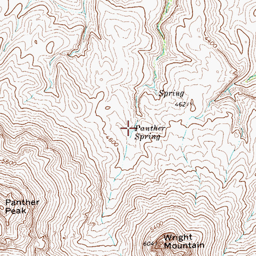 Topographic Map of Panther Spring, TX