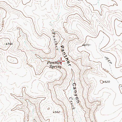Topographic Map of Panther Spring, TX
