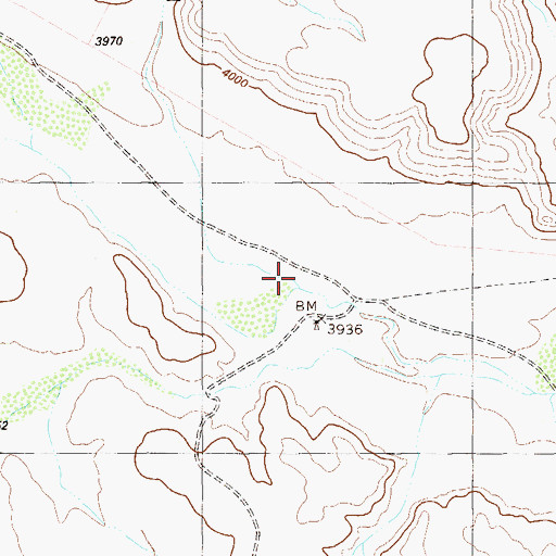 Topographic Map of Paradise Draw, TX