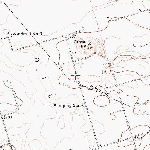 Topographic Map of Parker Oil Field, TX