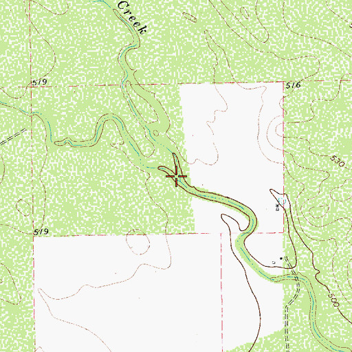 Topographic Map of Parrilla Creek, TX