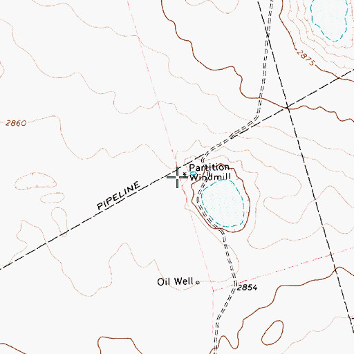 Topographic Map of Partition Windmill, TX