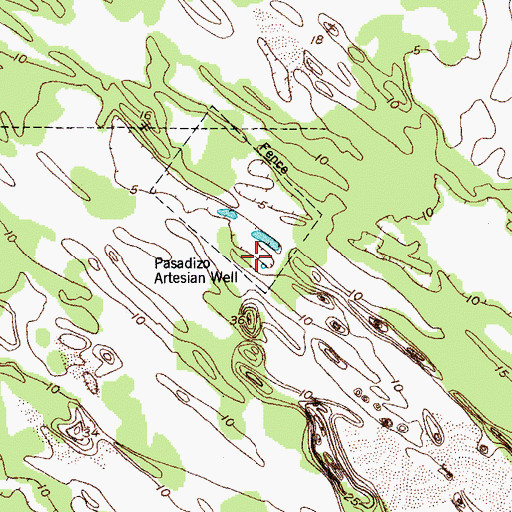 Topographic Map of Pasadizo Artesian Well, TX