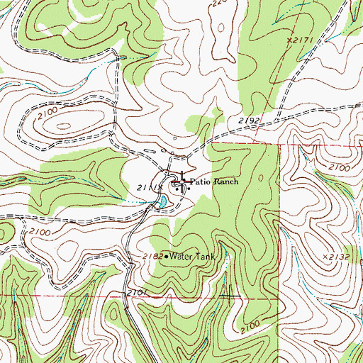 Topographic Map of Patio Ranch, TX